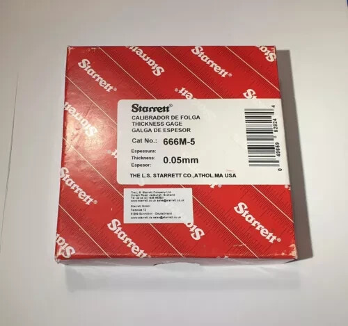 Starrett 666M-5 – 0.05mm Steel Feeler Gauge Stock | Roll of 7.6 metres