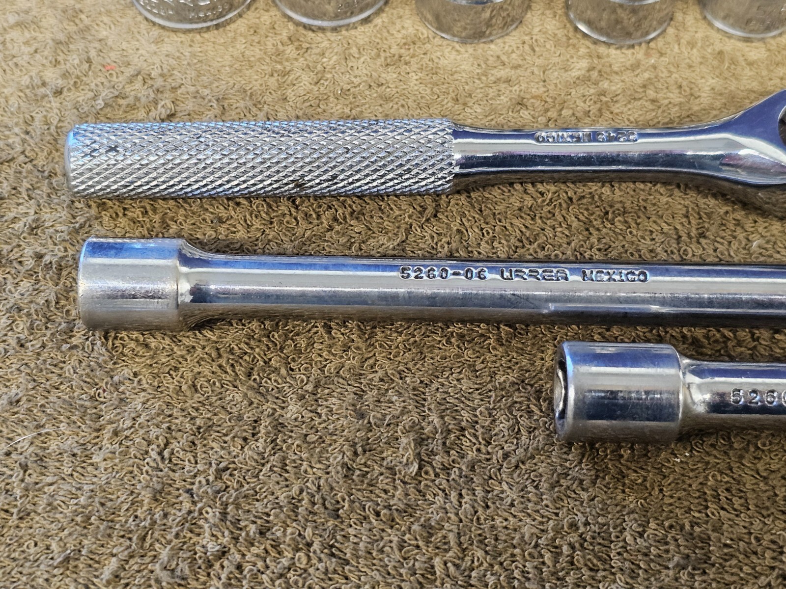 Urrea Socket Ratchet Extension Set 3/8″ 7/8 13/16 3/4 11/16 5/8 9/16 1/2 7/16″