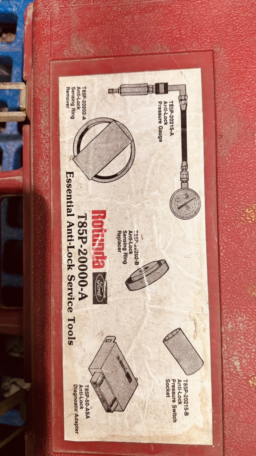 Ford Rotunda T85-20000-A ,Essential Anti-Lock Service Tools 5 Piece Set