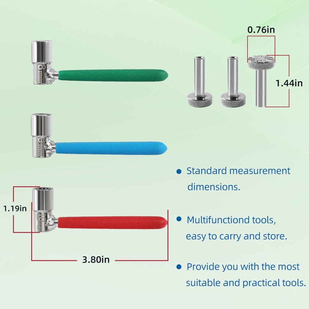 Motorcycle Valve Tappet Tool Set Heat Treated Steel 8mm 9mm 10mm Sockets