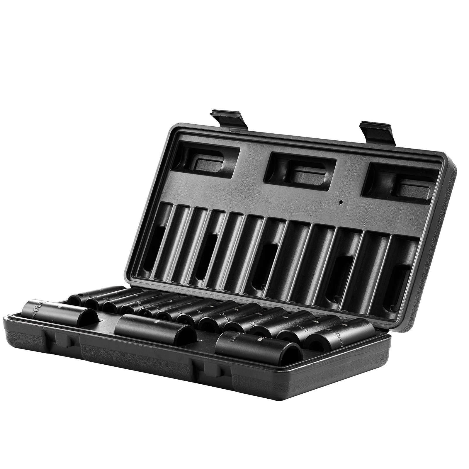 Uimoso Impact Sockets Set 15pcs 6-Point 3/8in Drive Bit Ratchet Tool Kit Case