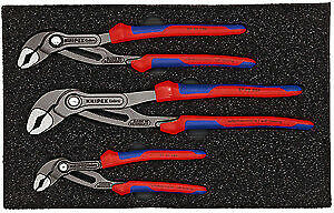 Knipex 9K008005US 3Pc Cobra® Comfort Grip Pliers Set NEW!!