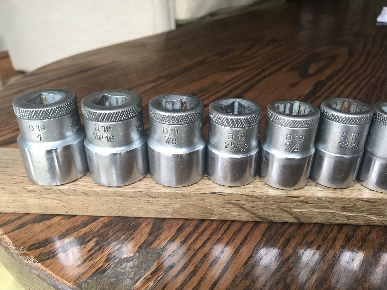 11 Gedore Sockets 1″ To 7/16″ AF With 1/2″ Drive. No 4.