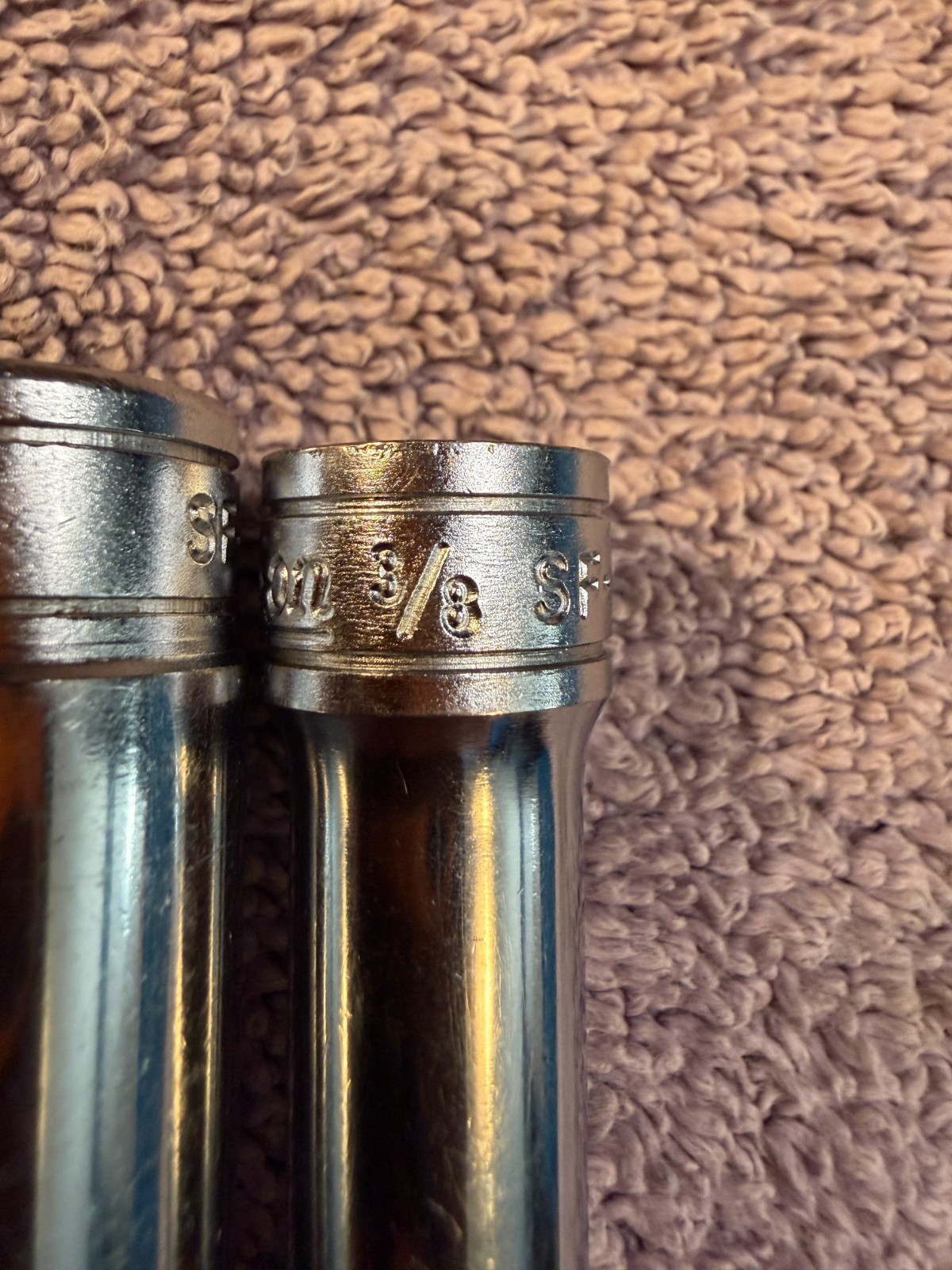3 Snap-On Sockets 3/8″ Drive 12 Point SAE Deep 19/32 9/16 3/8 SF191 sf181 sf121