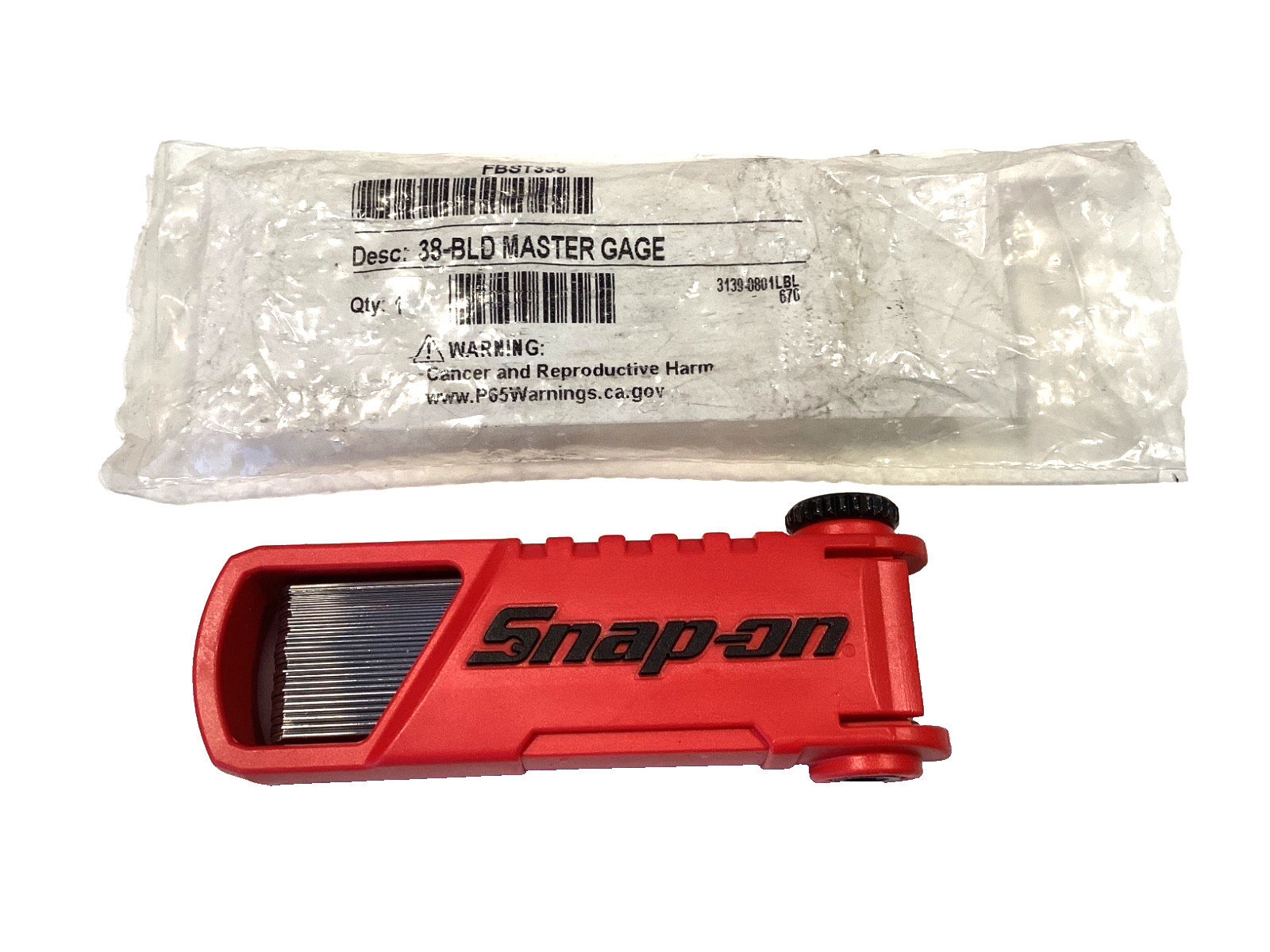 Snap On Tools USA 38 Piece Straight Master Feeler Gauge Blade Set FBST338 NEW