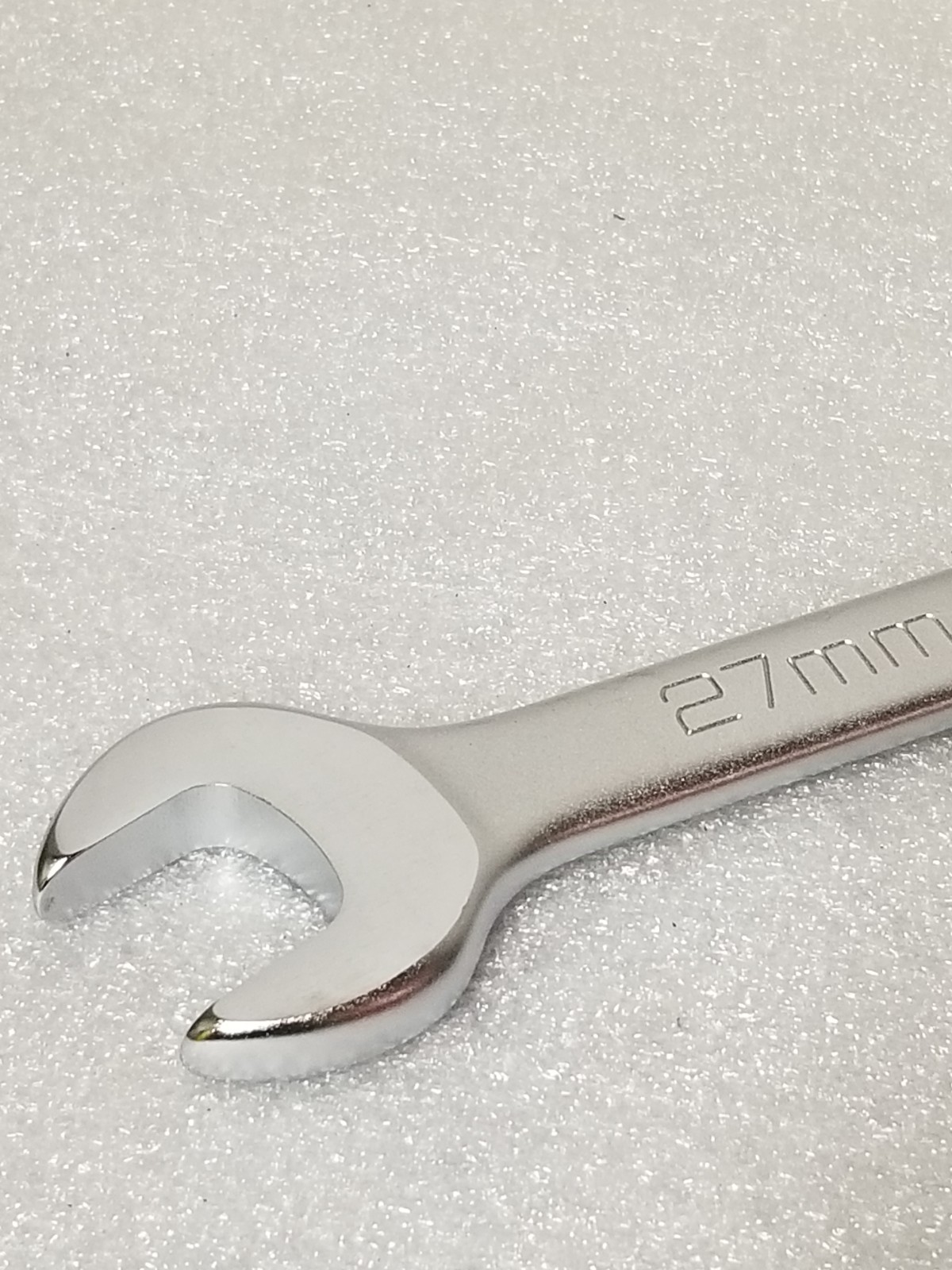Wright 11-27MM Combination Wrench 27mm 12-Pt 14″OAL Satin Chrome Made in USA