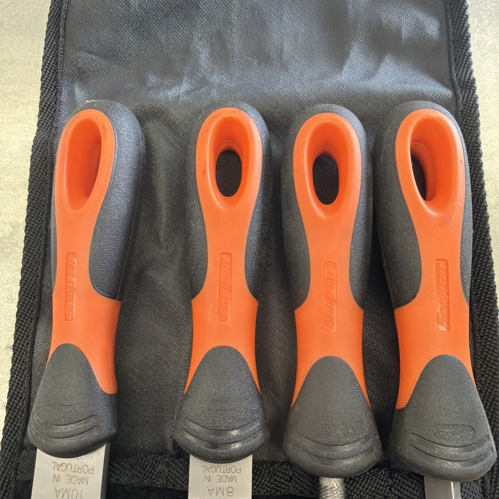 Snap-on Tools ORANGE 4pc Soft Grip Handle Mixed File Set SGFMX104O