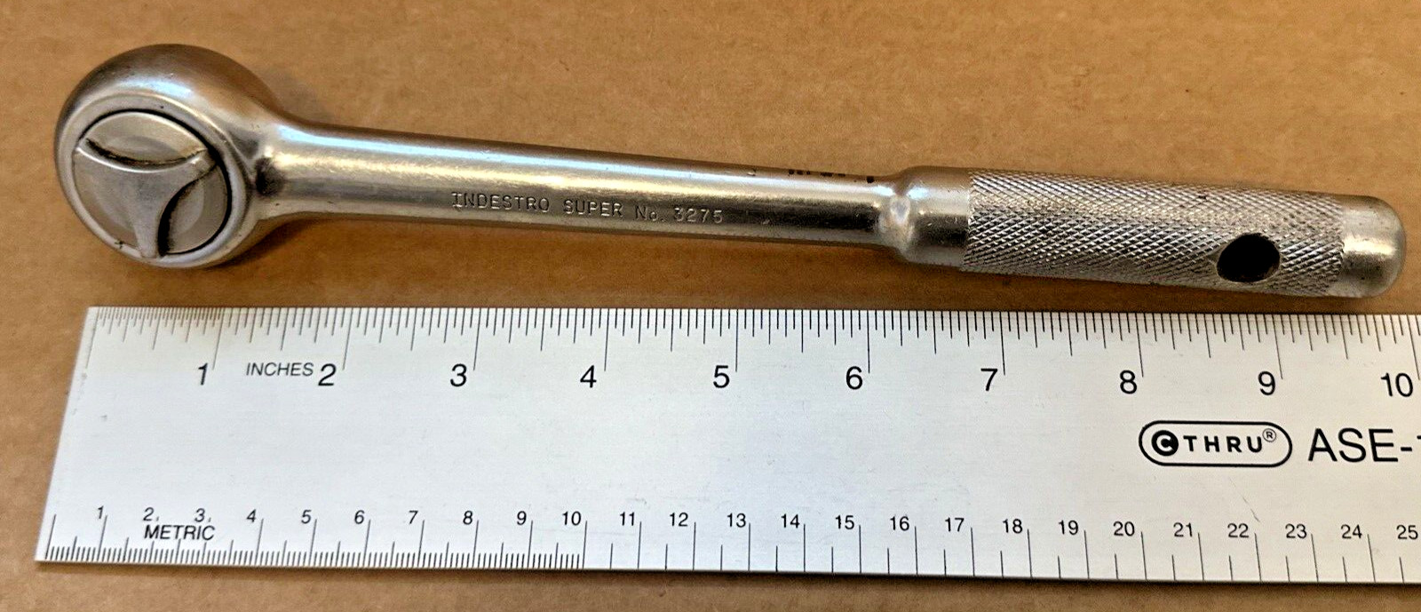 Indestro Super 3275 1/2» Drive Knurled Handle Ratchet USA Free Shipping
