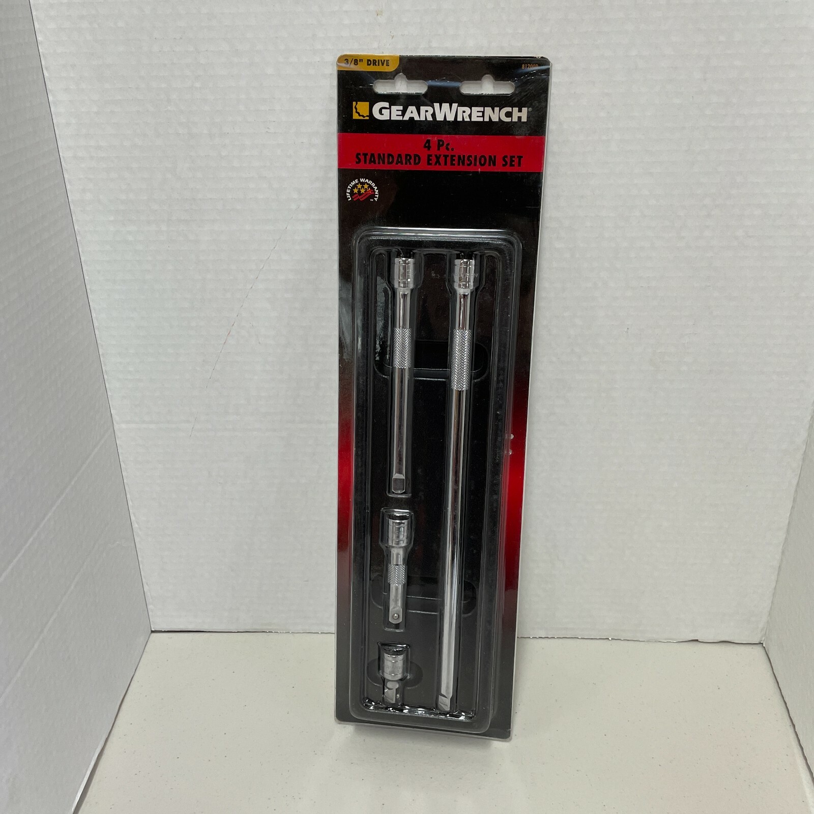 GearWrench 81200D – 4 Piece Standard Extension Set, 3/8″ Drive