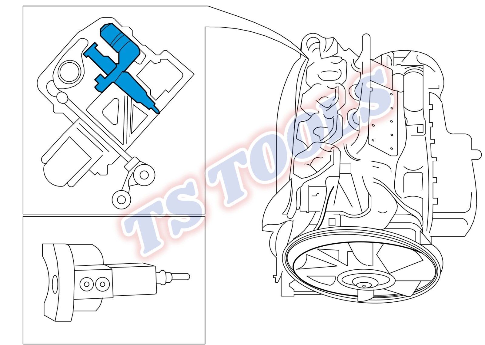 TS TOOLS /FITS Scania PDE injector height measuring tool – 99414