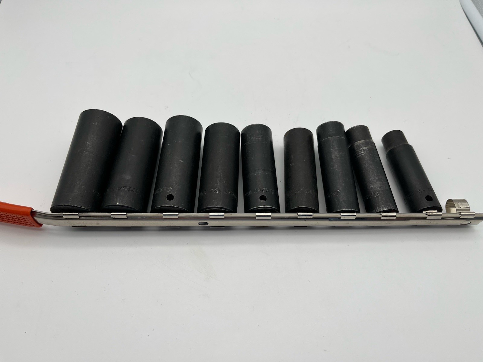 Snap-on Tools Vtg SIM160-320 9pc 1/2″ Drive 6-Point SAE Deep Impact Socket Set