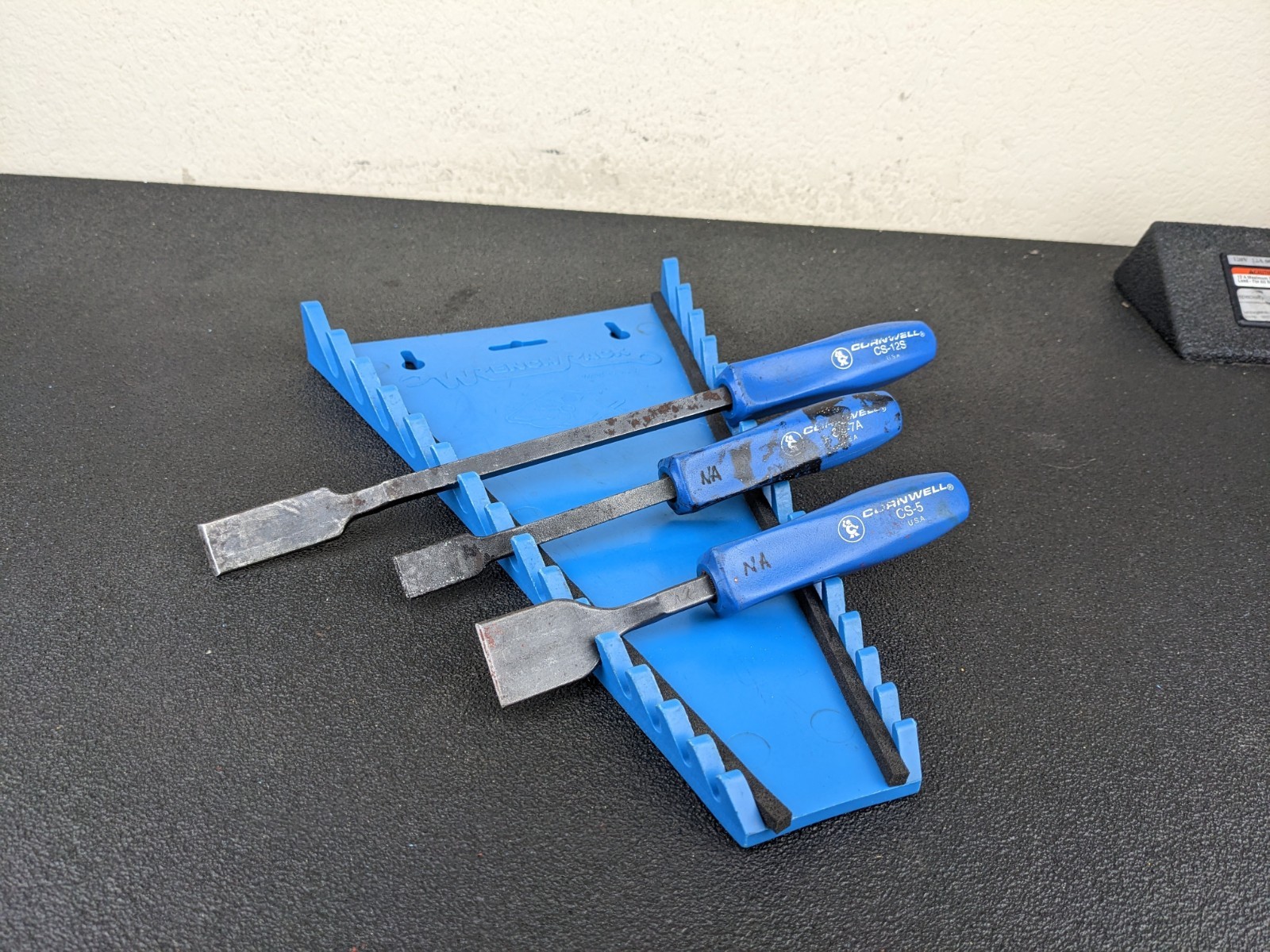 #bn963 Cornwell Tools USA CS Classic Blue Hard Handle Carbon Scraper Set