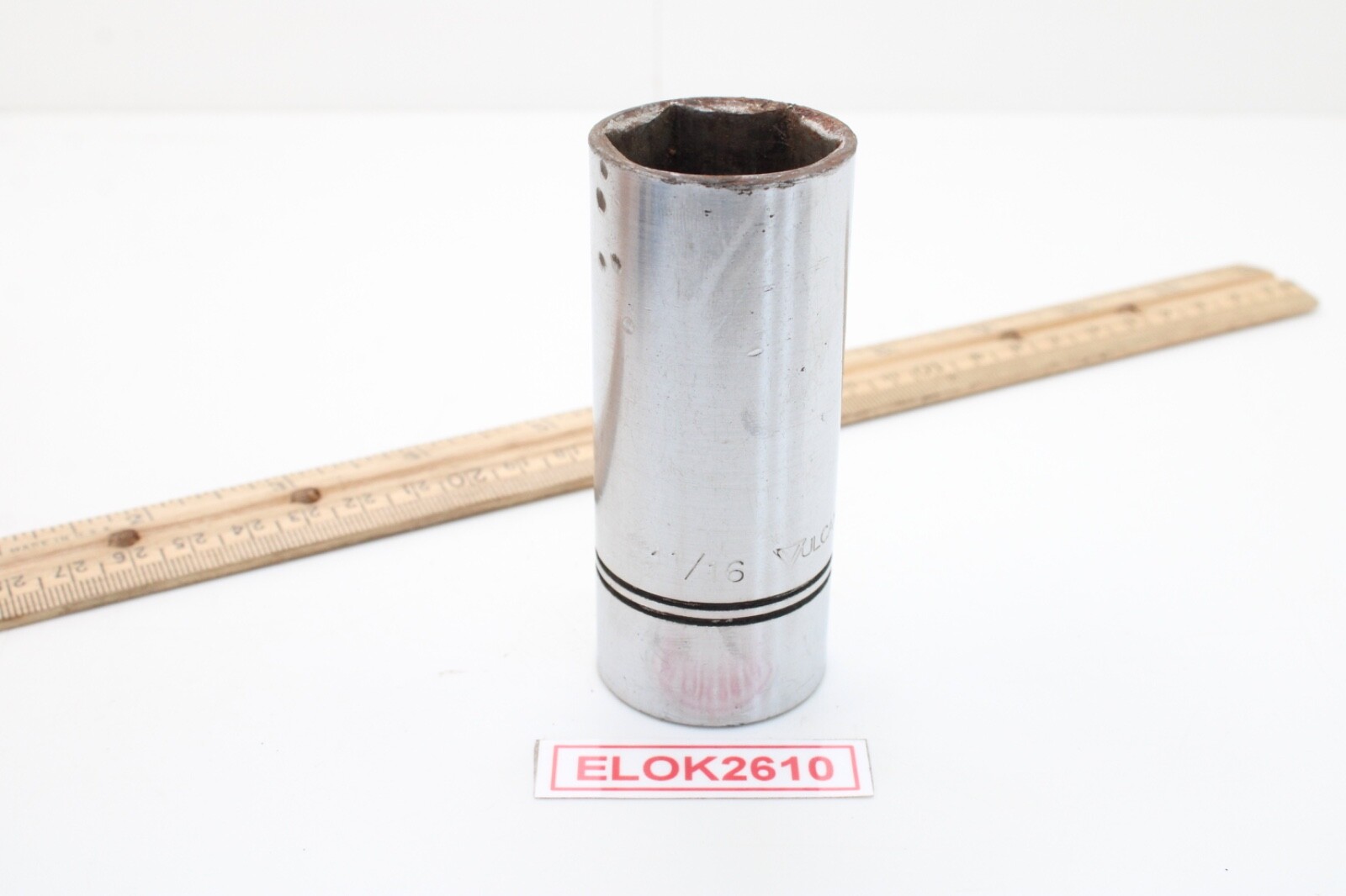 Vulcan SD-1-1/16″ 1/2 «Drive 6 Point SAE Chrome Deep Well Socket USA