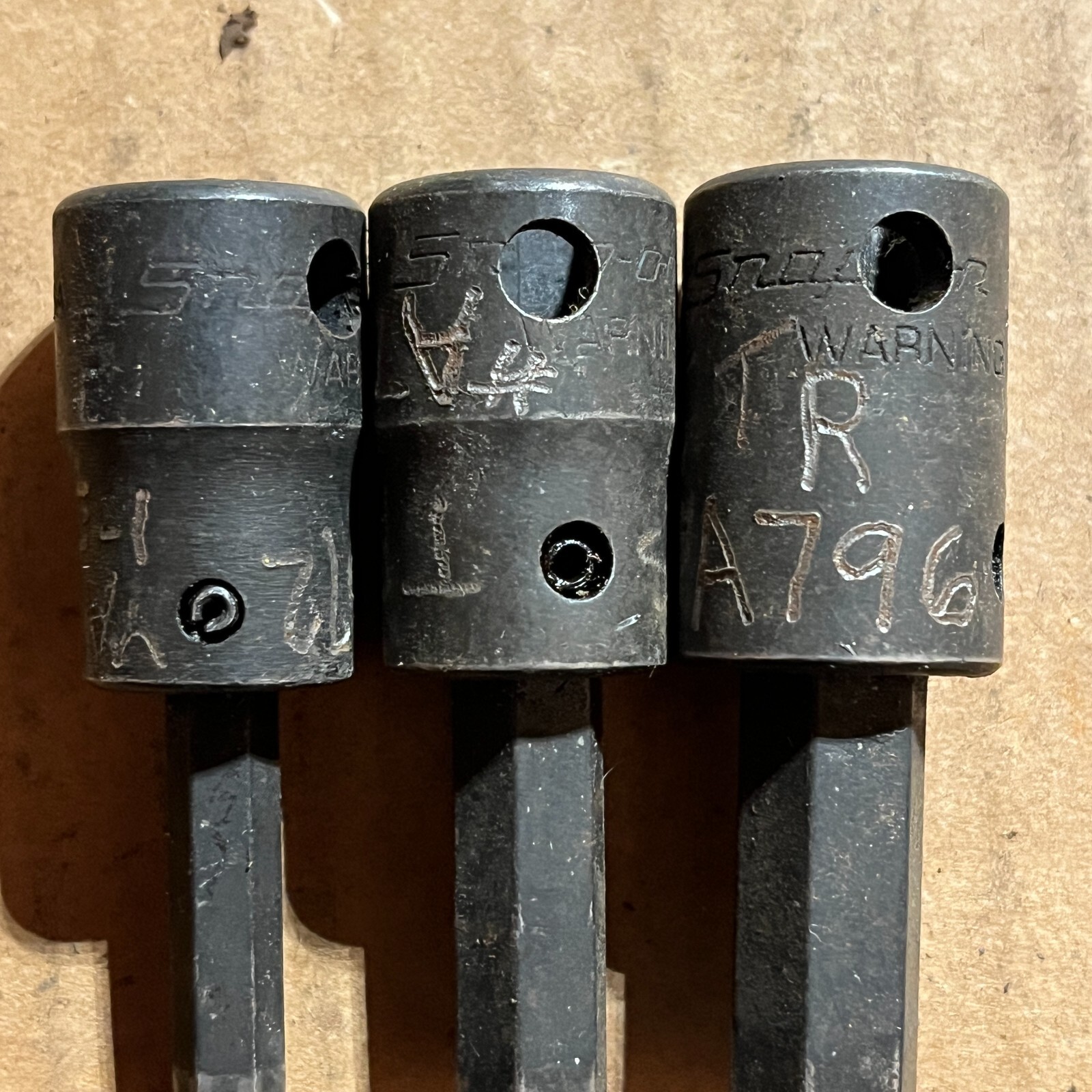 Snap On 3/8″ Drive Hex Allen Bit Socket 3 pc Set 7/32″ 5/16″ 3/8″ PFA7 PFA12 -C