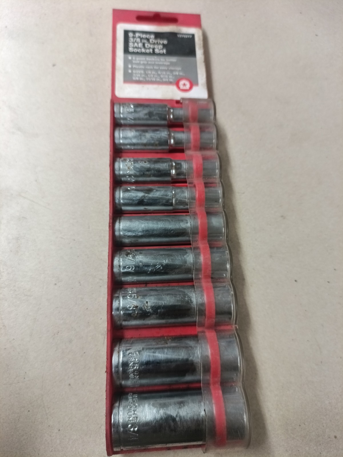 6 Point Nine Piece Deep Socket Set