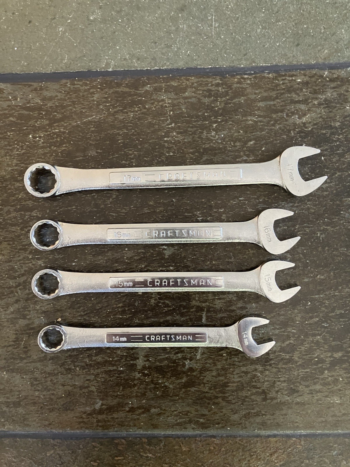 Craftsman Japan BF Molybdenum 4 Piece 12 Point Metric Wrench Set, 14mm – 17mm