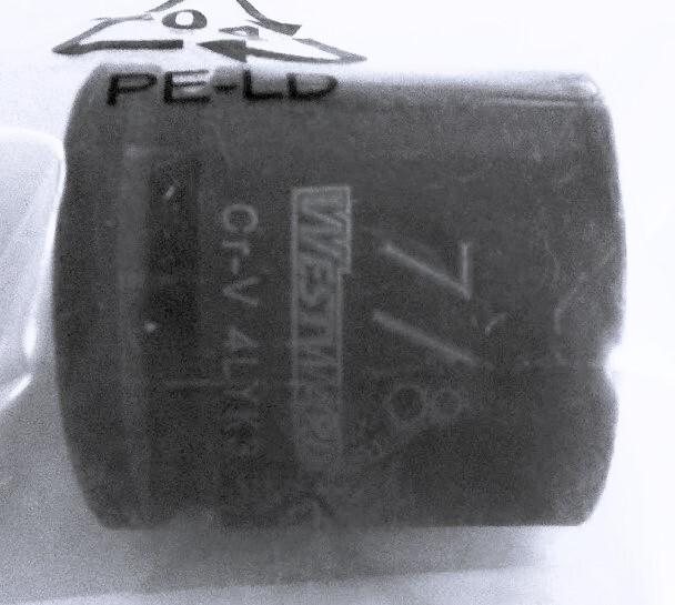 Westward 7/8 Inch 6 Point 3/8 Inch Drive SAE Impact Socket 4LYK3