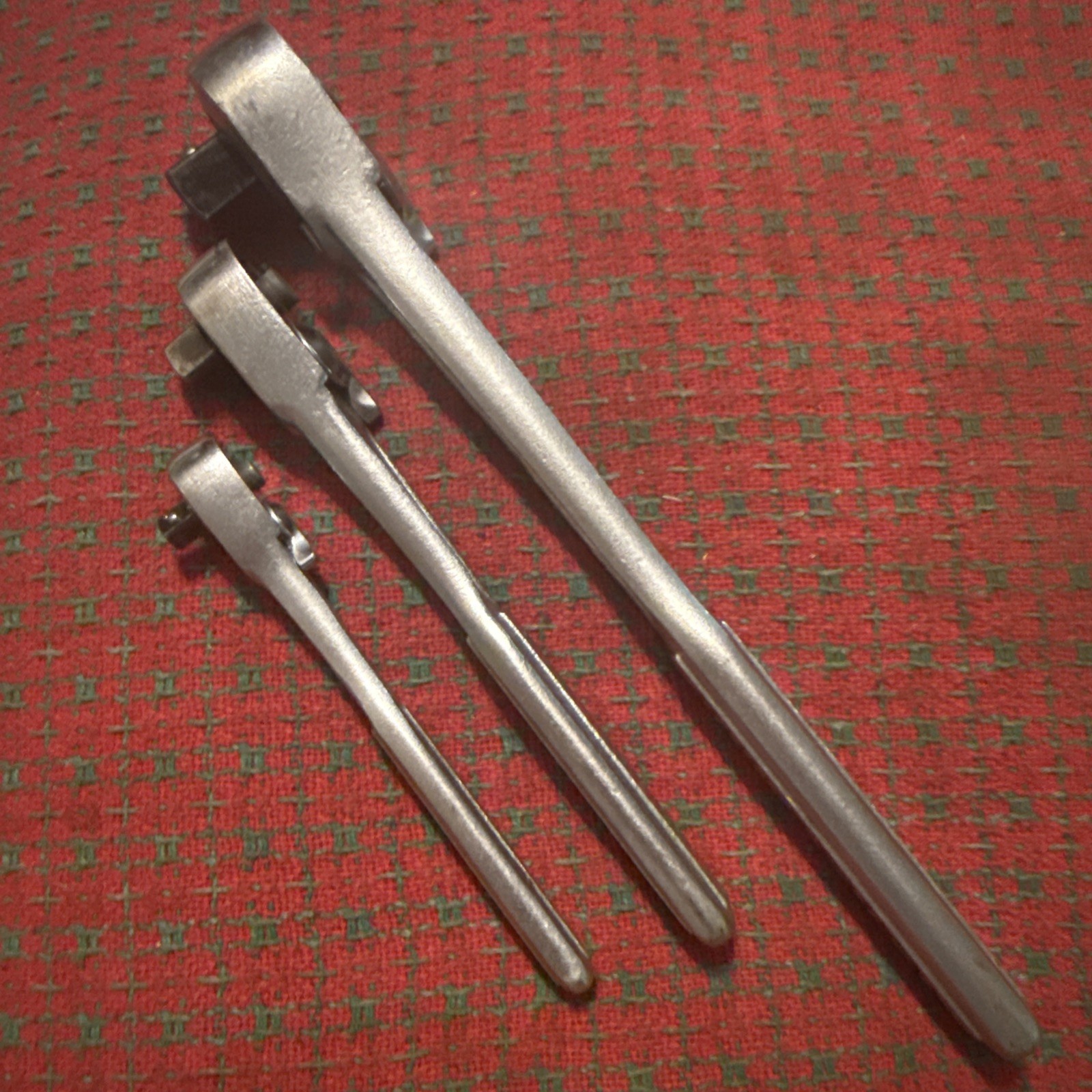 Vintage Craftsman 1/4” 3/8 1/2 Ratchet Set -V- USA , Canada Patents 🇺🇸 Nice!