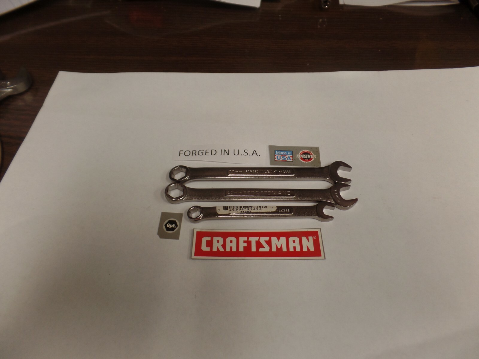 FORGED IN U.S.A. Craftsman SAE/METRIC Combination Wrench. , 6 pt, point NEW