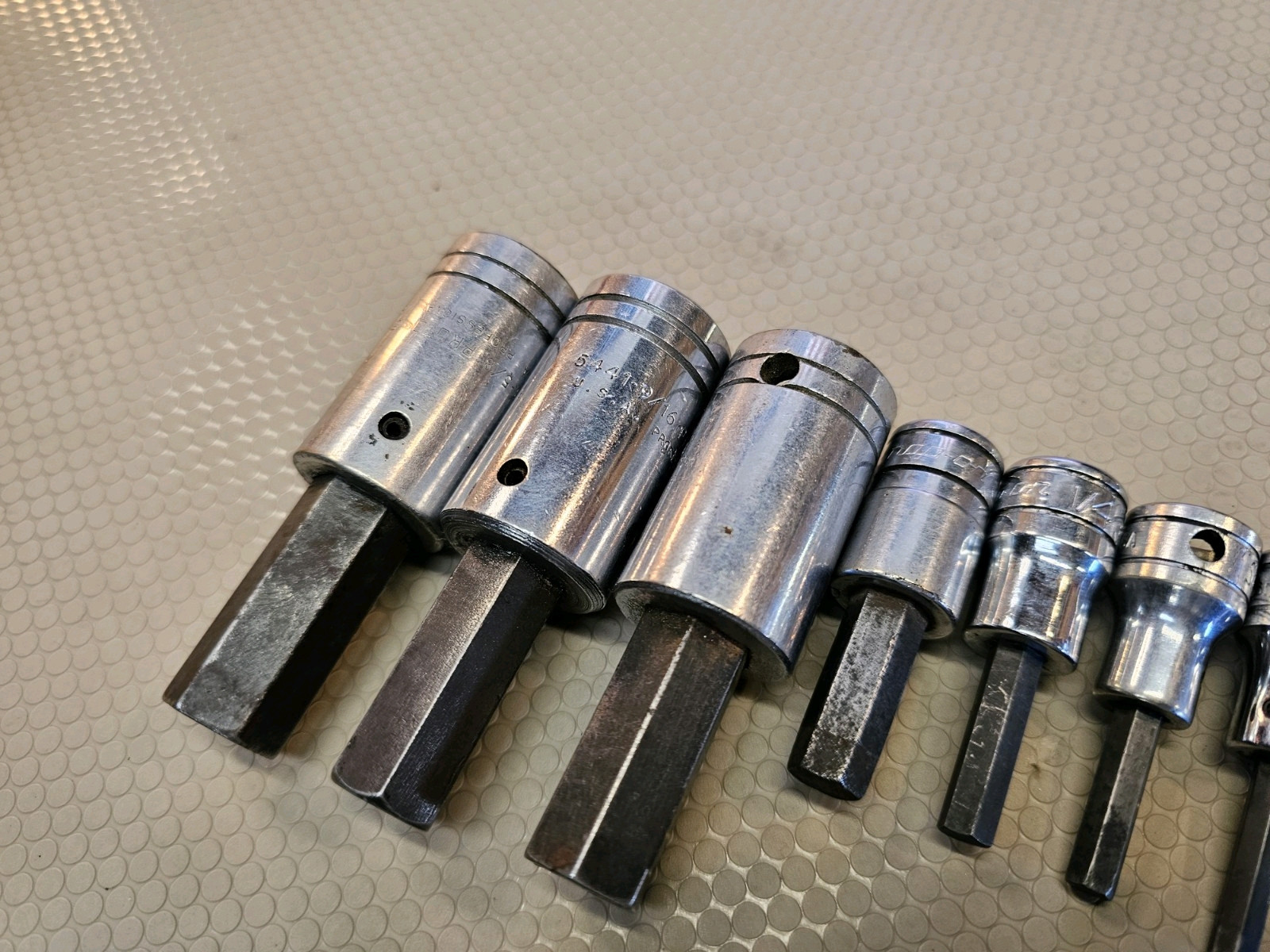 Snap-On Proto 8pc SAE Hex Allen Bit Socket Set 5/32″ to 5/8″ – 3/8″ 1/2″ Large