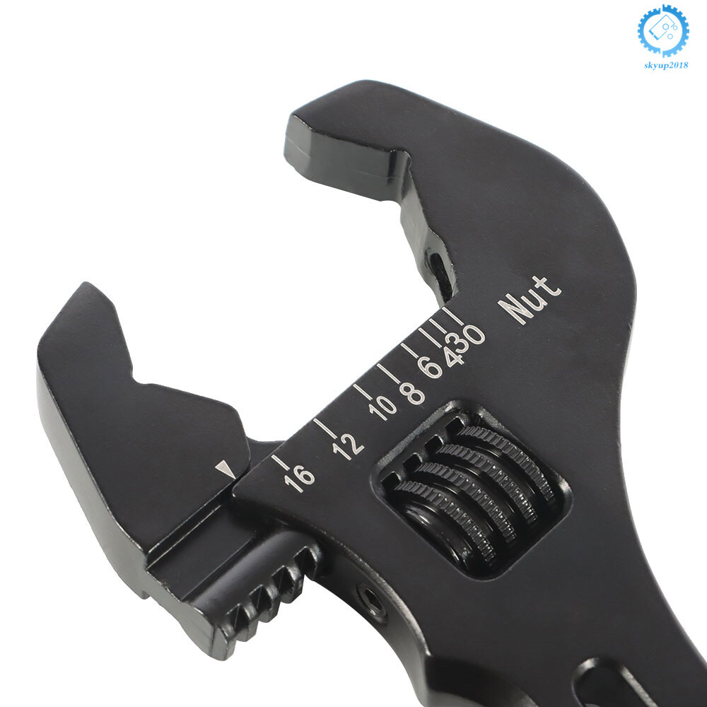 Black Adjustable Wrench Aluminum Tool Spanner for Hose End Fitting 3AN-16AN