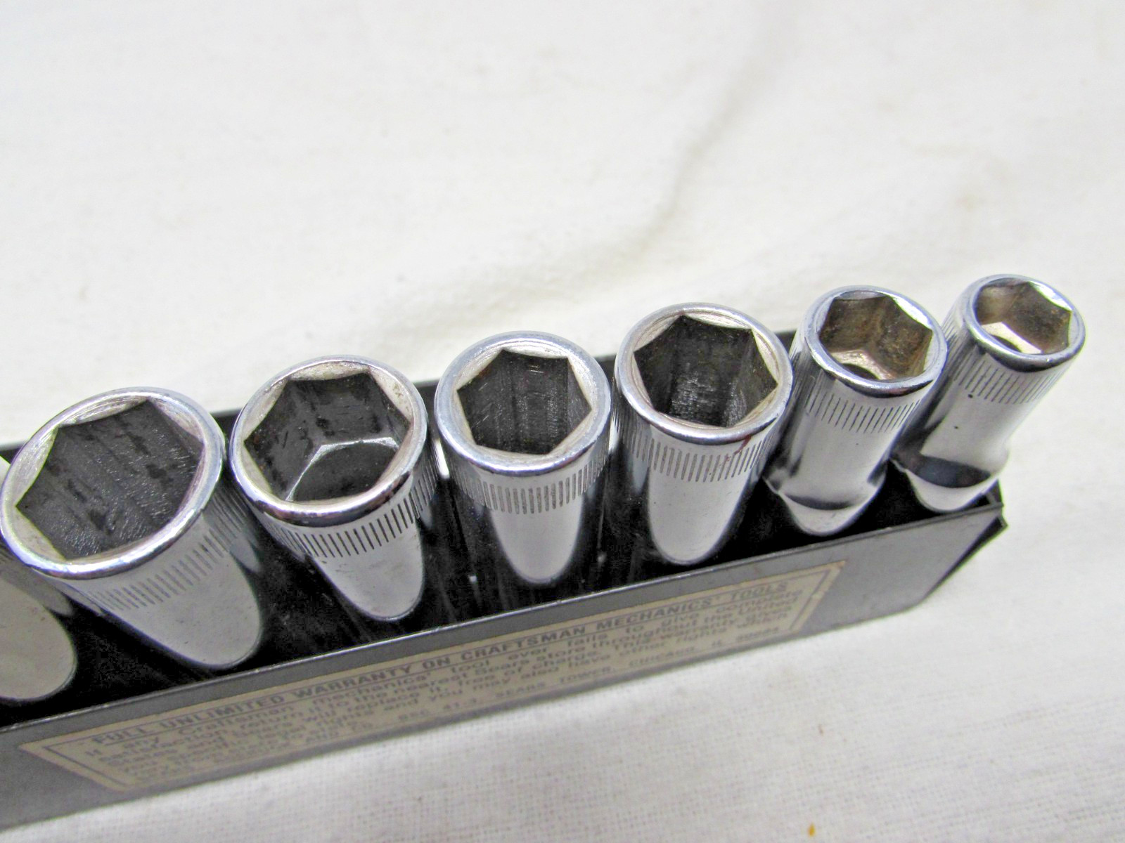 9 Craftsman USA 3/8″ Drive Deep 6 Point Metric Sockets 9mm-19mm Size -V- Era