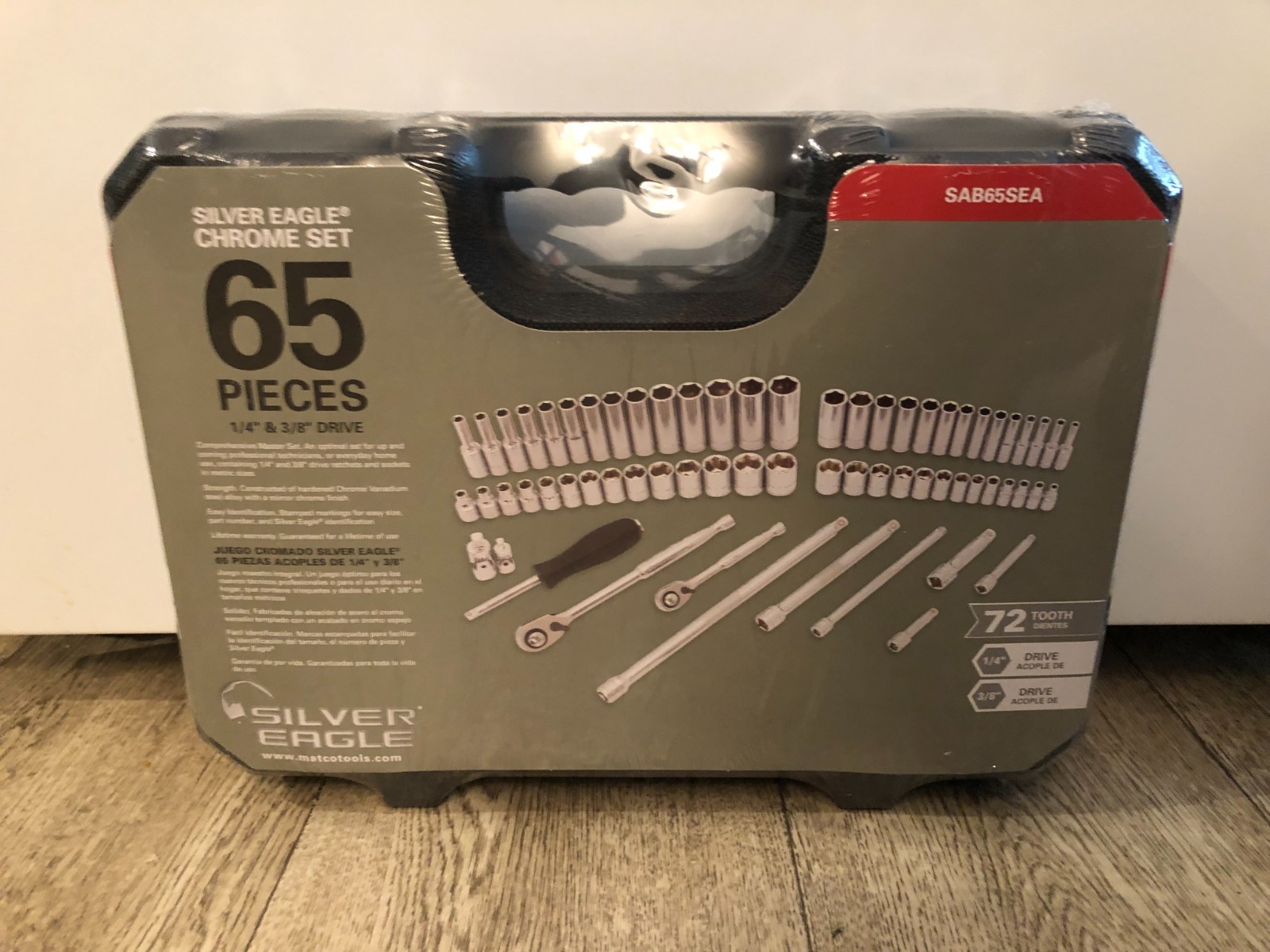 New Matco 65 Pc 1/4″ & 3/8″ Dr Metric Silver Eagle Master Set ~ SAB65SEA