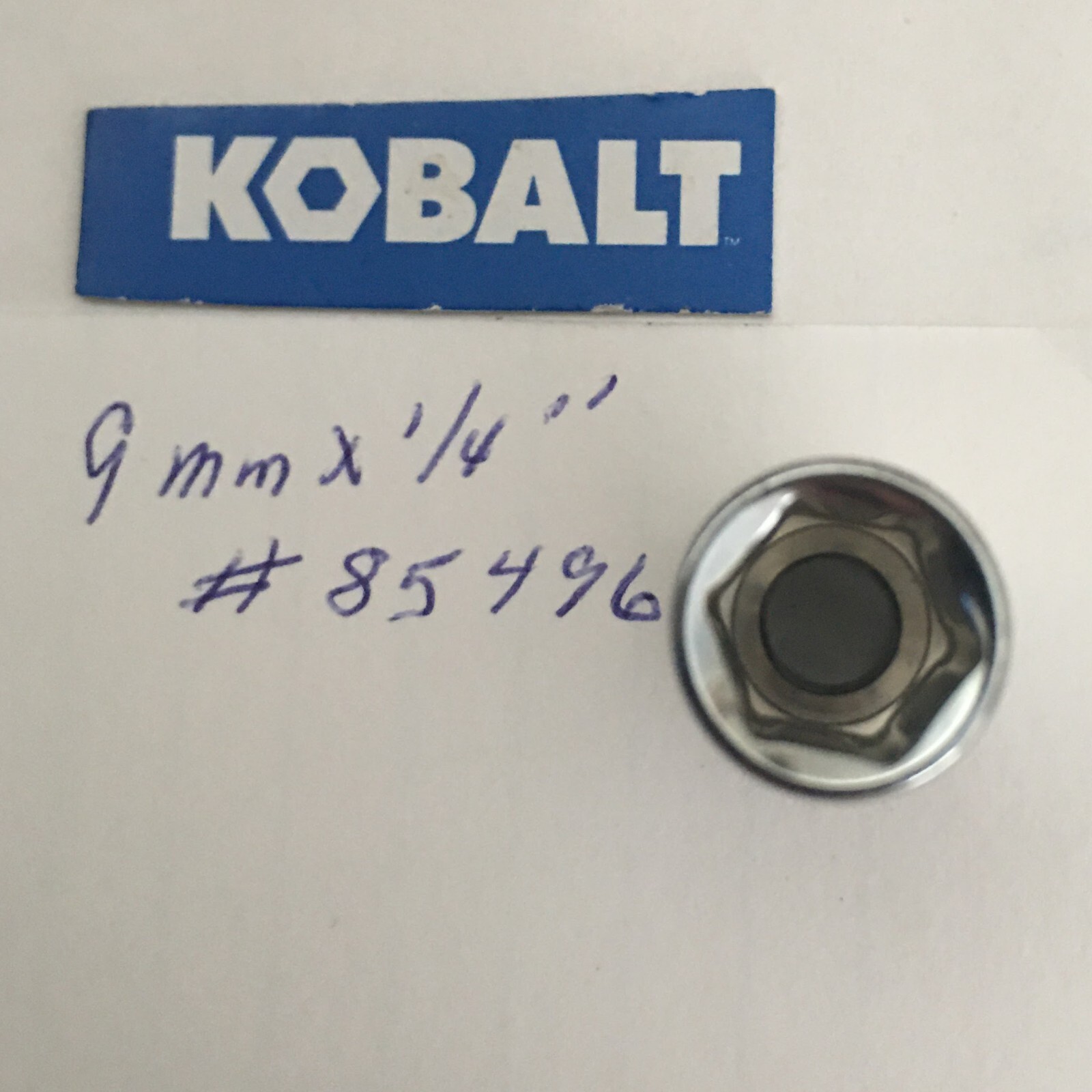 Kobalt 9 mm x 1/4″ Dr Metric Socket 85496- 6 Pt – Free USA Shipping