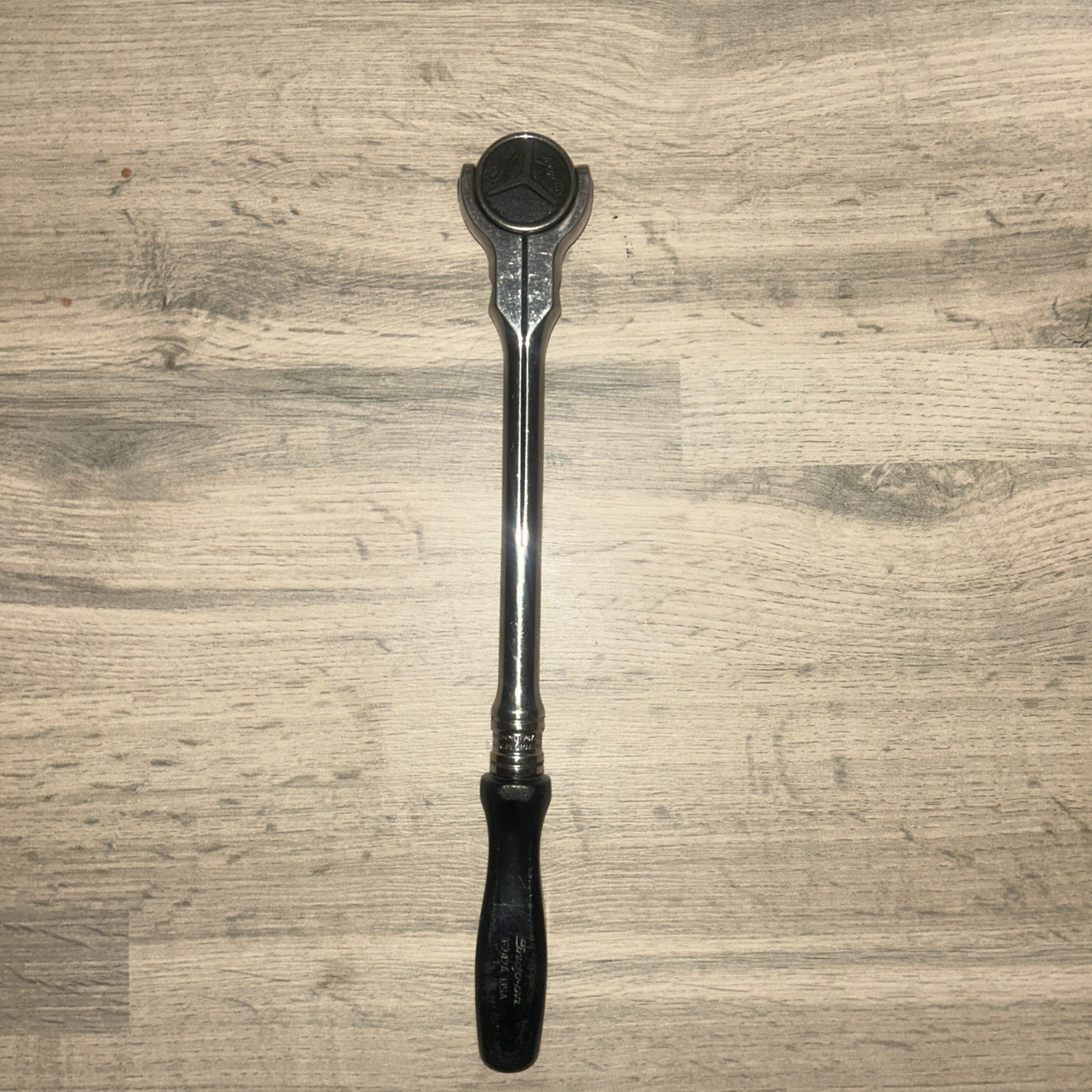 Snap on tools flexy 3/8” rotating head swivel ratchet black hard handle F747A