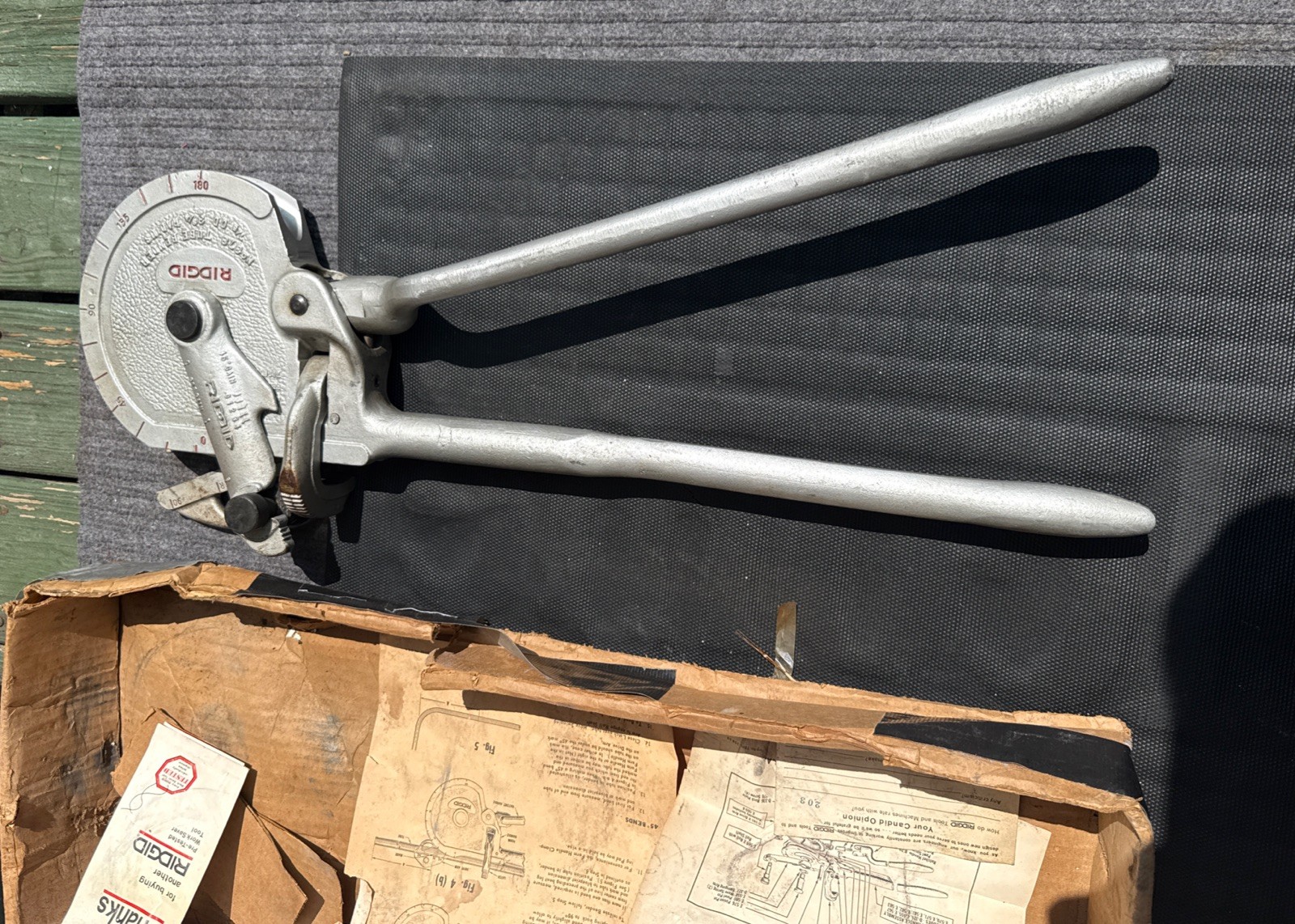 RIDGID 35180 Model 378 Geared Ratchet Tube Bender 180 Degree Excellent Condition