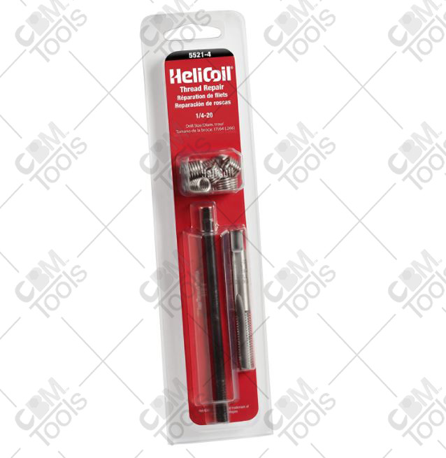 HeliCoil 5521-4 Coarse Thread Repair Kit 1/4-20 Inch with 12 Inserts and Tap