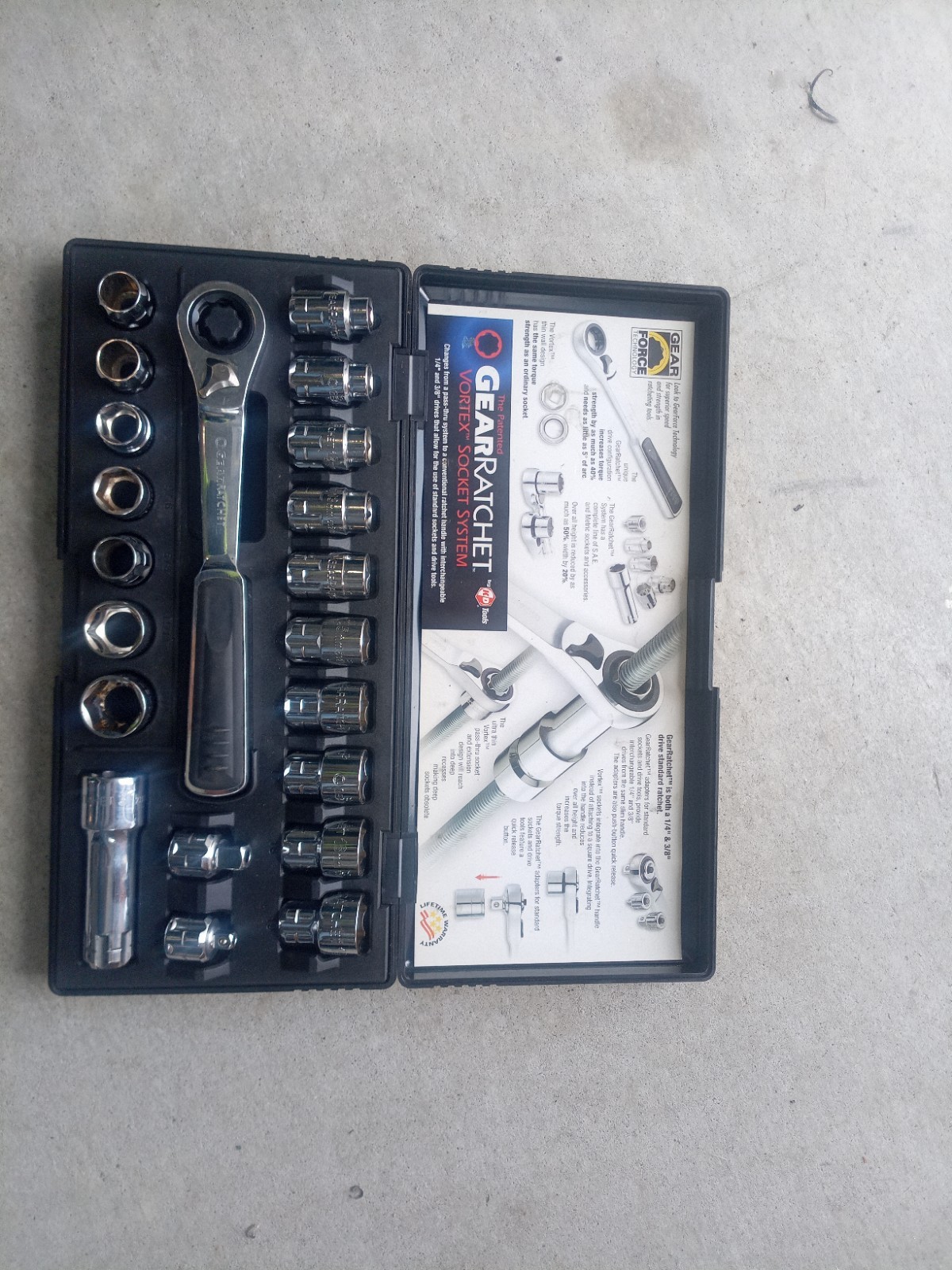 Gear Ratchet Vortex 21 Piece Socket Set