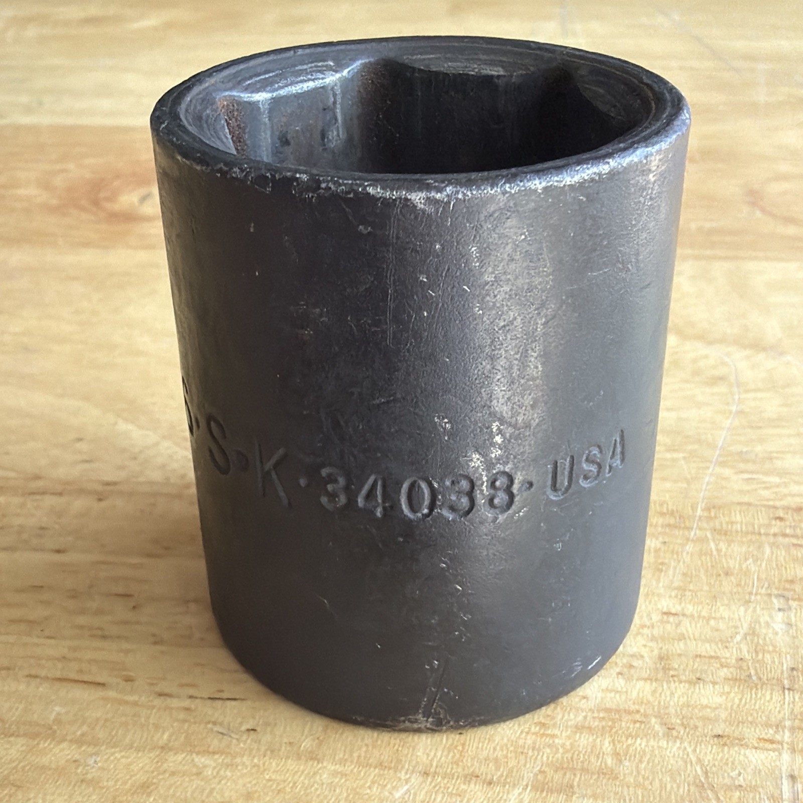 SK Tools 1-3/16″ Shallow Impact Socket 1/2″ Drive 6 Point S-K 34038 Made in USA