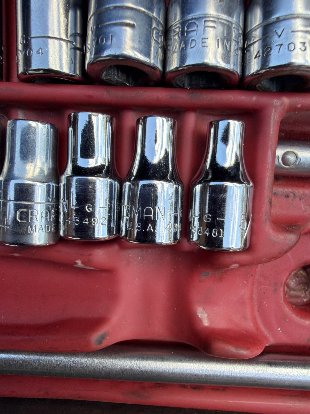 Sears Craftsman 1/4″ Drive 48pc SAE RHFT Socket Set Metal Case USA RARE 44302