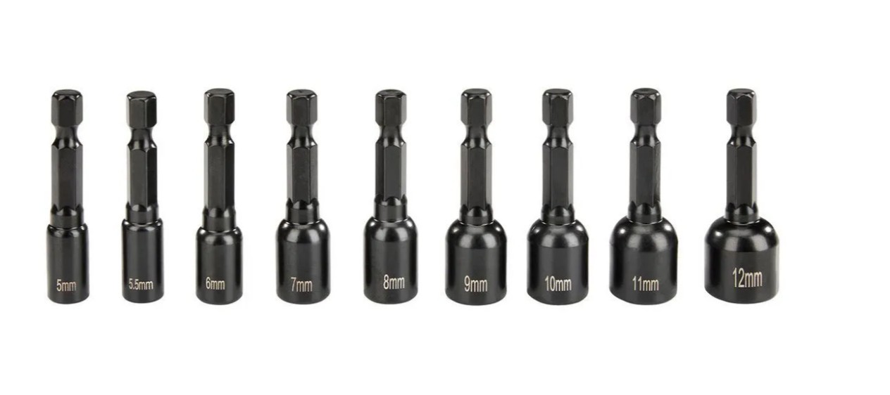 18pc Magnetic Nut Setter Set SAE & MM Quick-Release Hex Shank 1/4″-1/2″ & 5-12mm