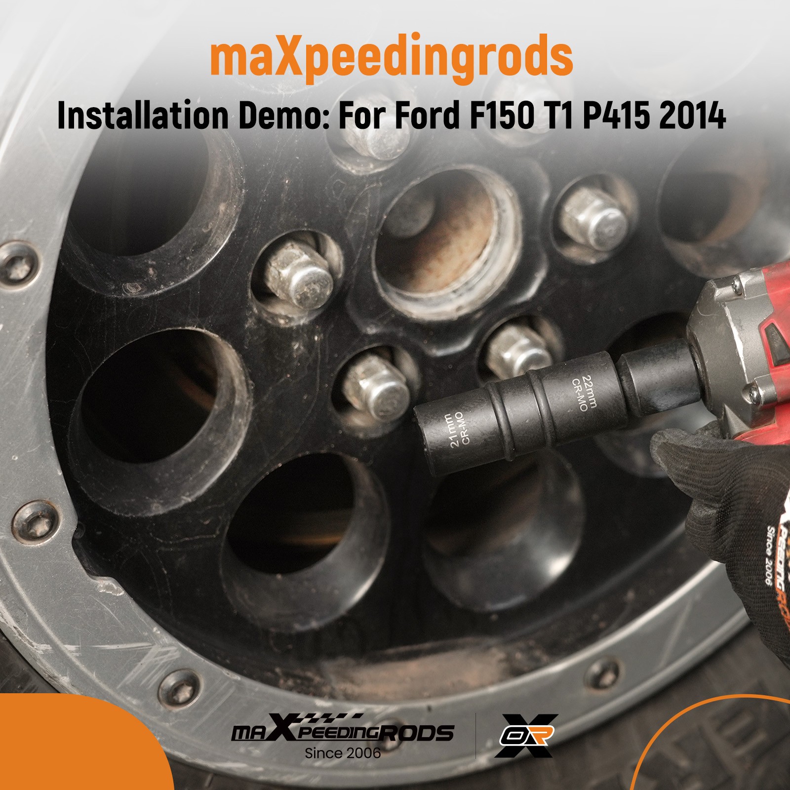 1/2″ Flip Impact Socket 5PC Set 17-22mm 3/4″ 13/16″ 7/8″ 15/16″ CR-MO Thin
