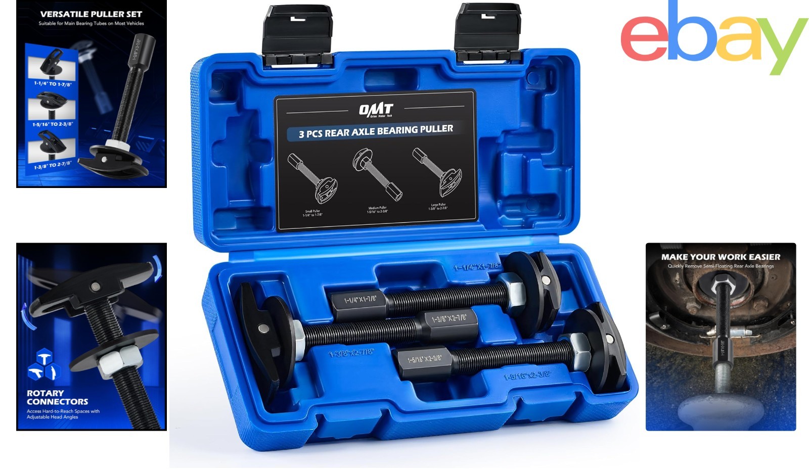 Professional Tool Set for Rear Axle Bearing Removal with 45# Steel Construction
