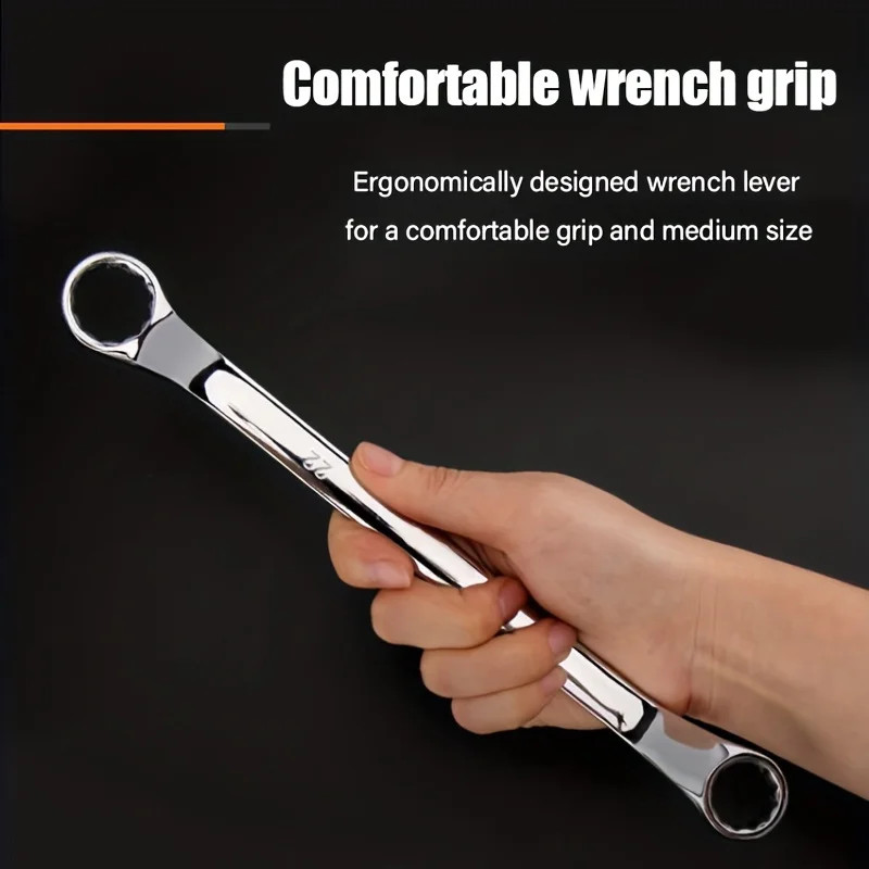 Premium Chrome Vanadium steel Tools 75-Degree Deep Offset Double Box End Wrench
