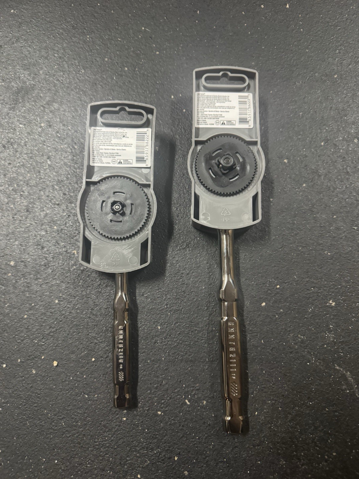 New Craftsman 2 pc. 180 Tooth Overdrive Ratchet Set 3/8″ & 1/4″ Drive~ Gun Metal