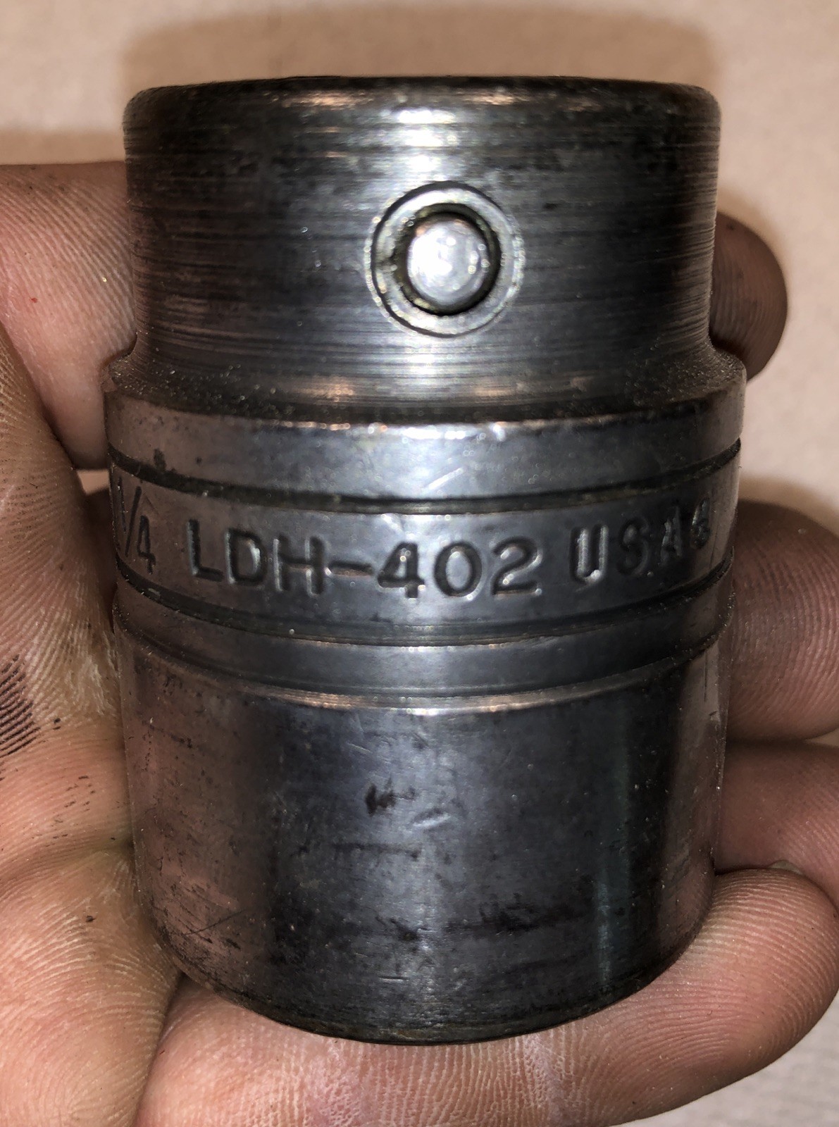 VTG 1954 Snap-On LDH-402 3/4” Drive 12 Point 1-1/4” Shallow Socket SNAPON