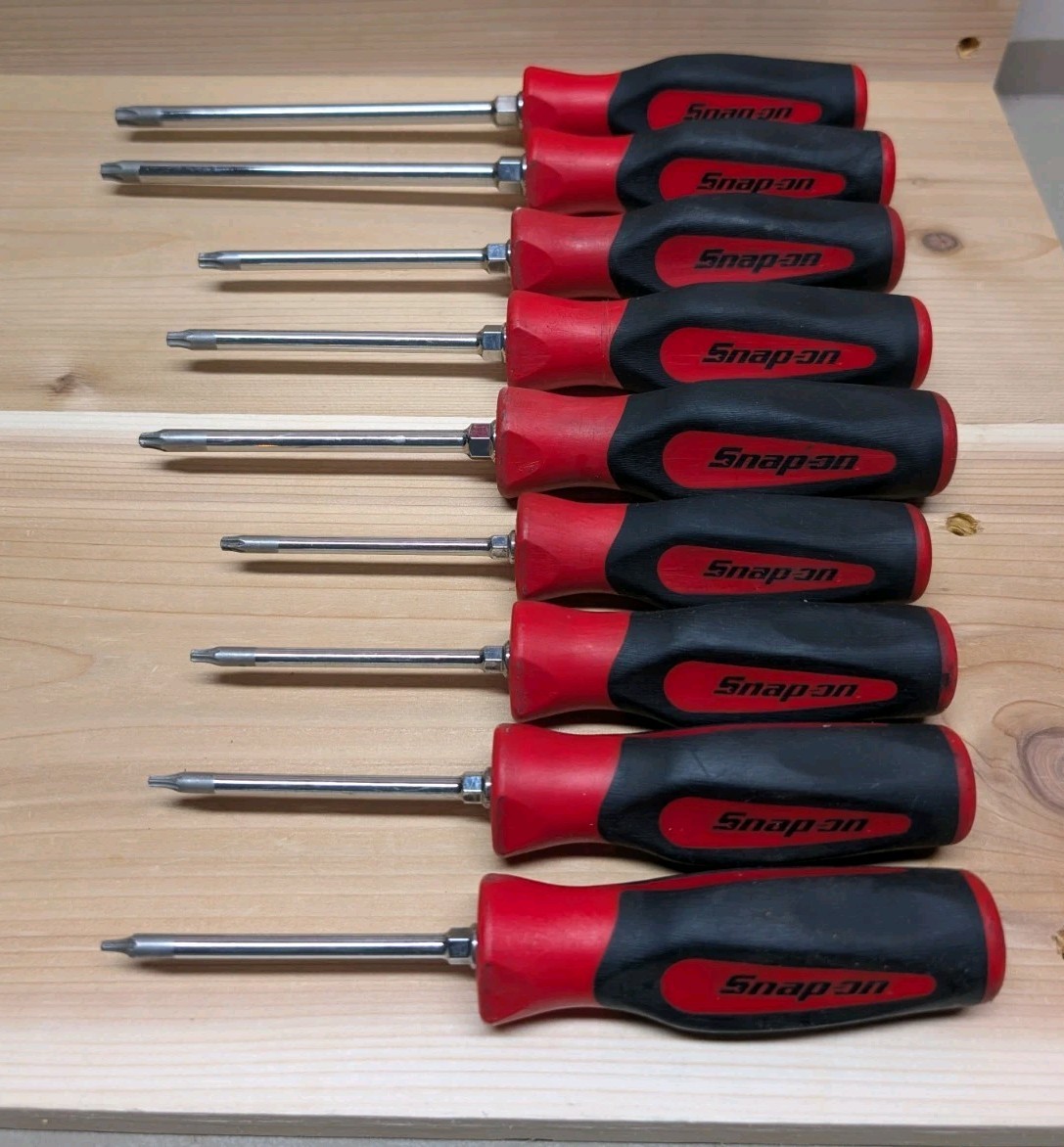 Snap-On SGDTX90BR 9pc. TORX Instinct Soft Grip Screwdriver Set – Cleaned