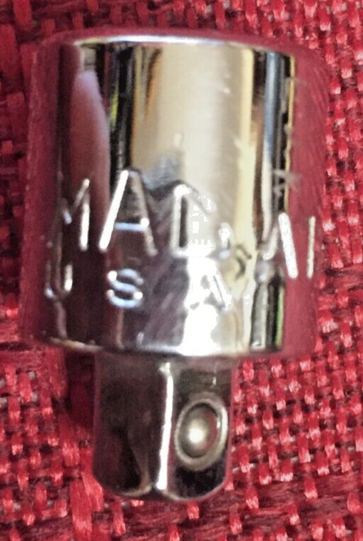 Mac Tool A128 Chrome Short Socket Adapter 3/8 to 1″dr 6pt 1″L USA Good 9.5/10