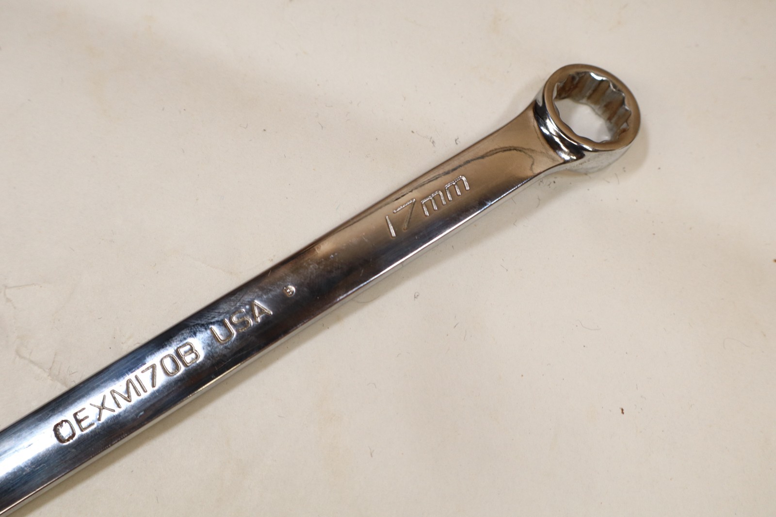 Snap-On 17 mm 12-Point Metric Flank Drive Combination Wrench USA OEXM170B