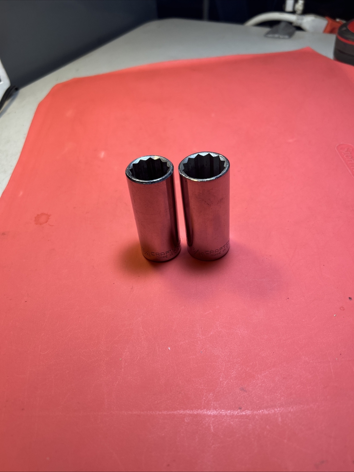 Craftsman – Lot Of 2 Deep Sockets,3/8″ Drive, (-EE- Series) 3/4” & 13/16” USA