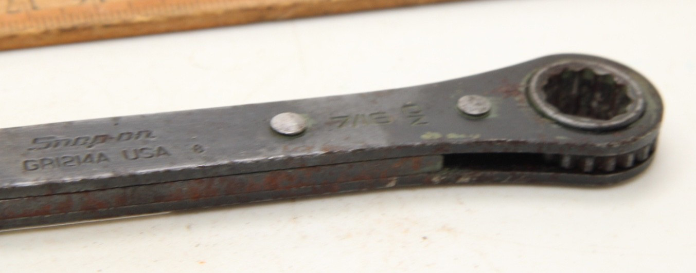 Snap-on Tools GR1214A SAE 3/8″ x 7/16″ 12 Point SAE Ratcheting Box Wrench USA