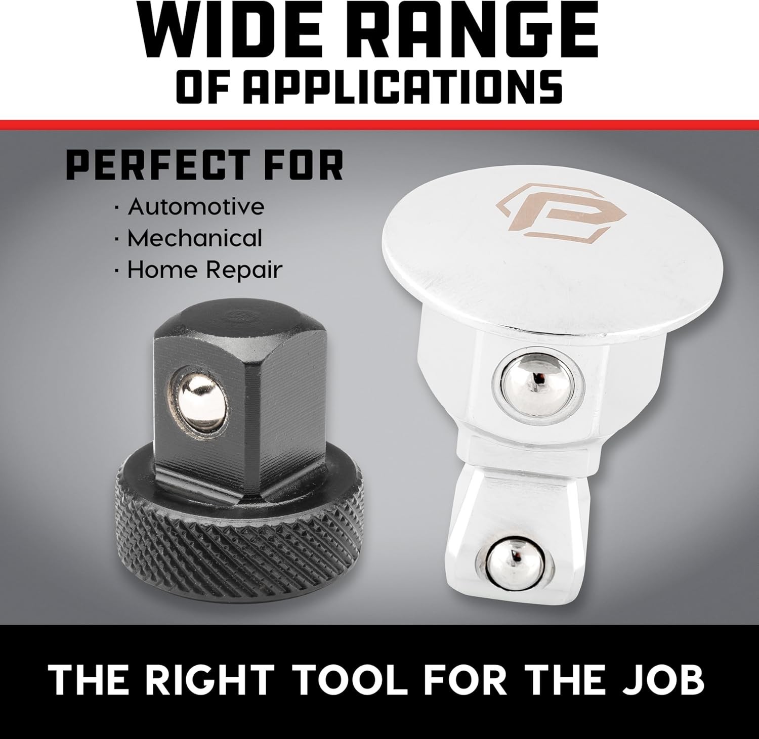 Wrench Wobble Adapter Set 6 Piece Low Profile Socket 1/4 3/8 1/2 Inch