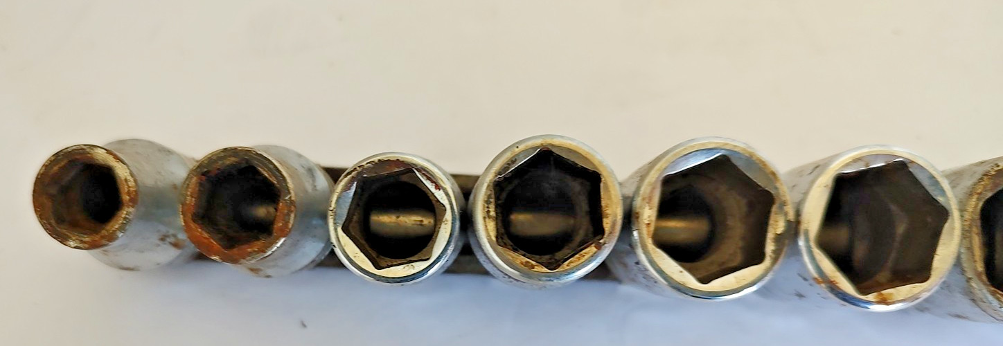 Snap On Tools 14 pc 1/2″ Drive 6 Point SAE Shallow Socket Set 3/8″- 1-1/4″