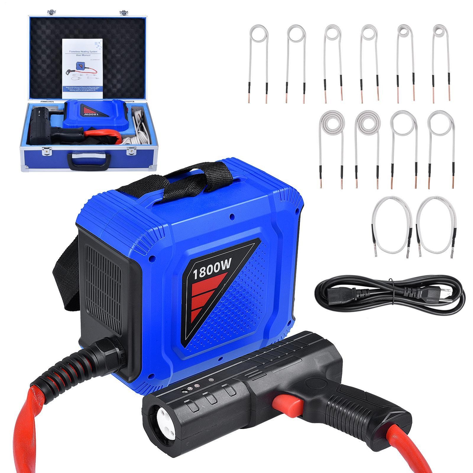 110V Magnetic Induction Heater Kit Bolt Remover Non-Contact Heat Tool Free Coils