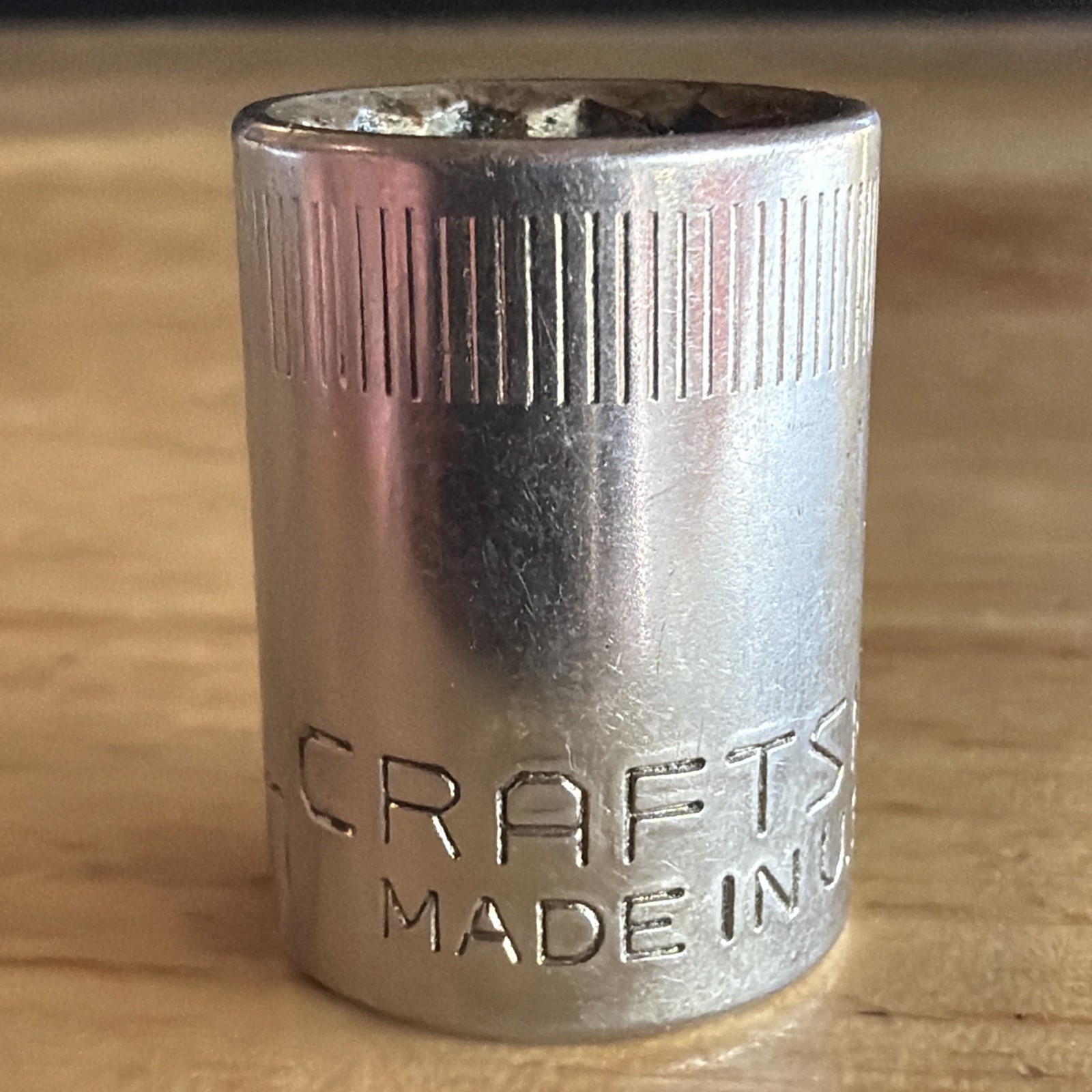 Craftsman 12mm Shallow Socket 3/8″ Drive 12 Point Top Knurl V Series 44303 USA