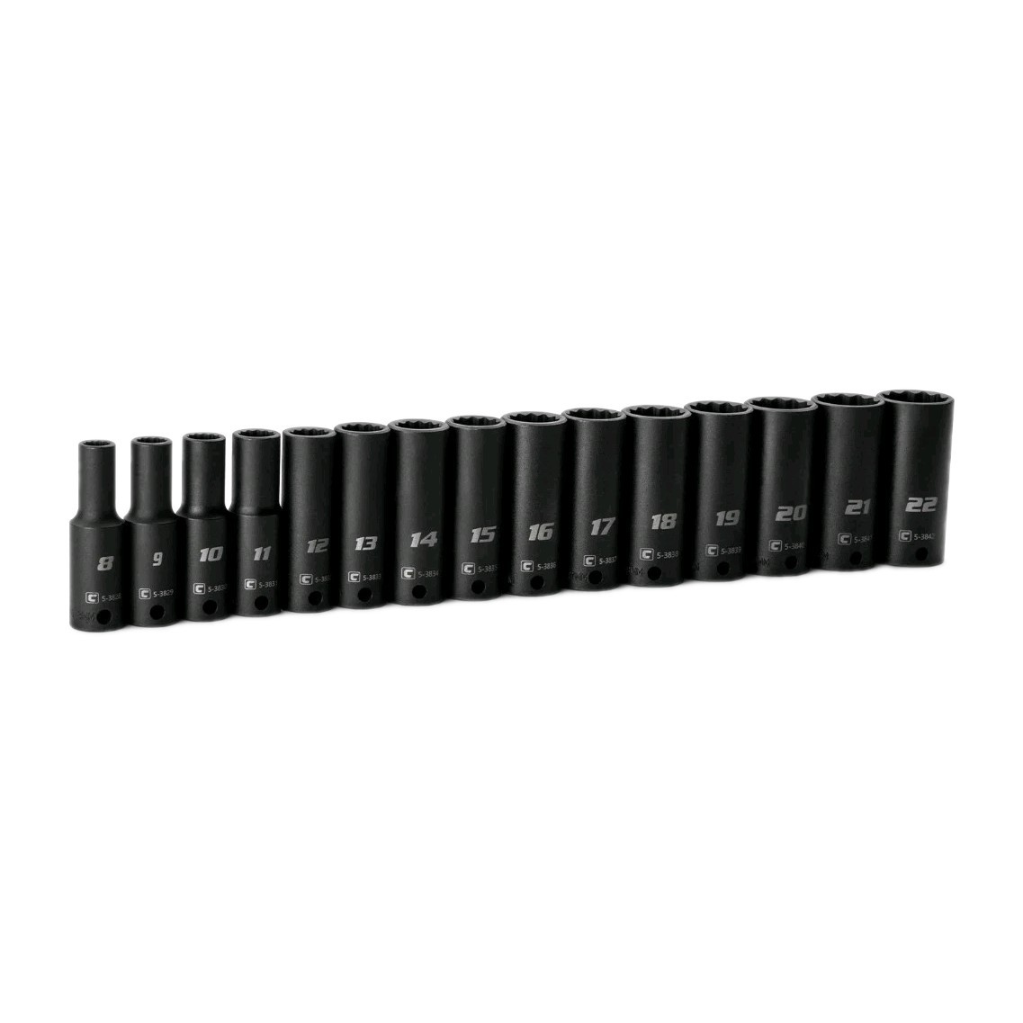 Capri Tools 3/8 in. Drive Deep Impact Socket Set, 12-Point, Metric, 15-Piece New